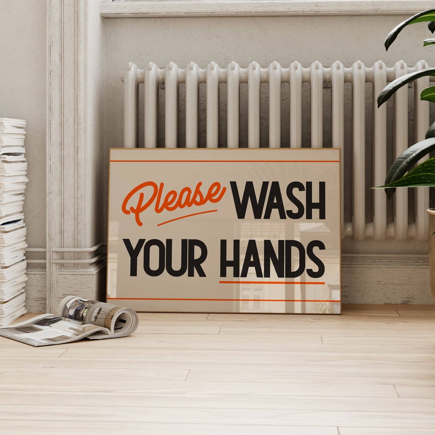 Lune Club - Please Wash Your Hands Retro Print