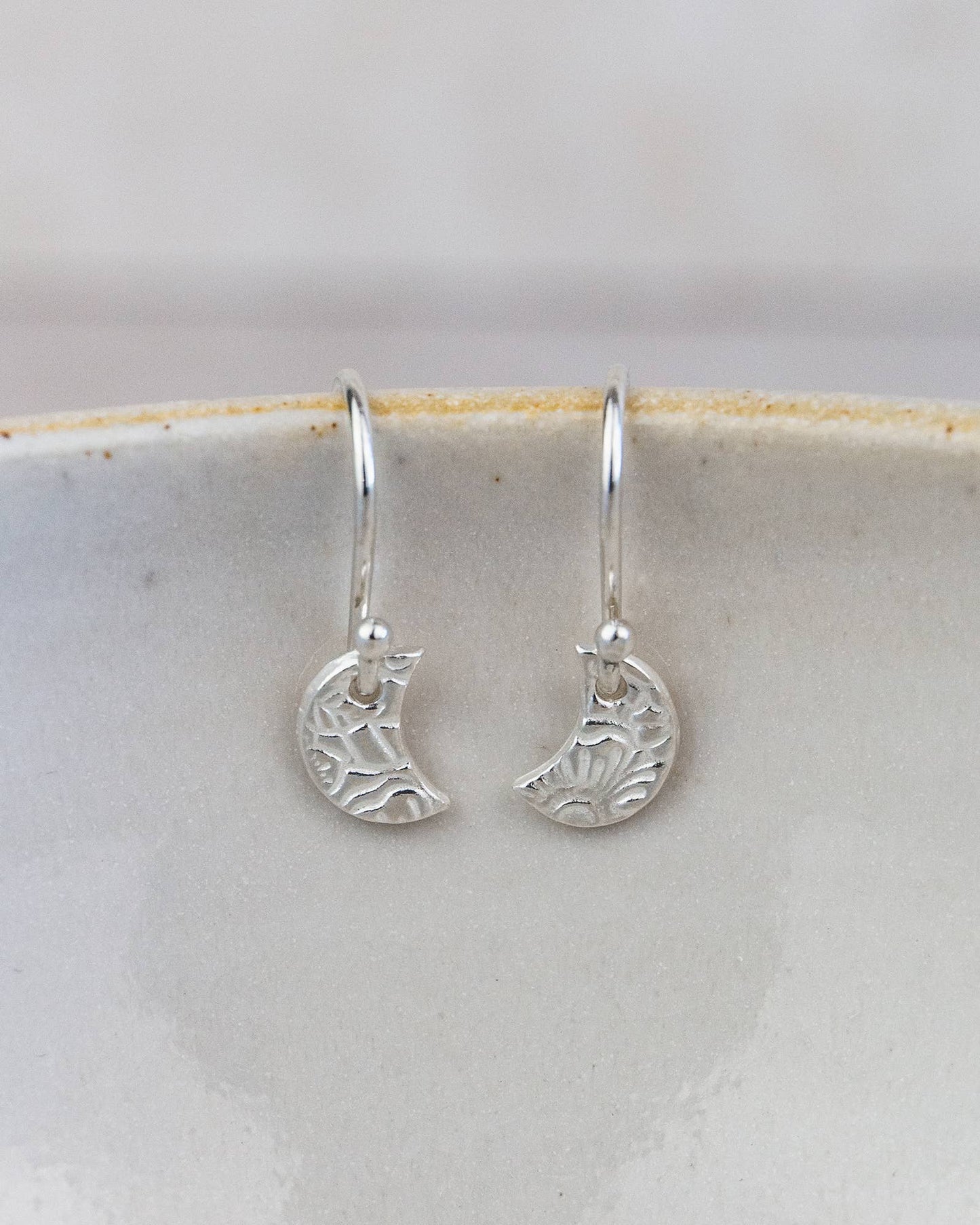 Lucy Kemp - Sterling Silver Mini Textured Earrings