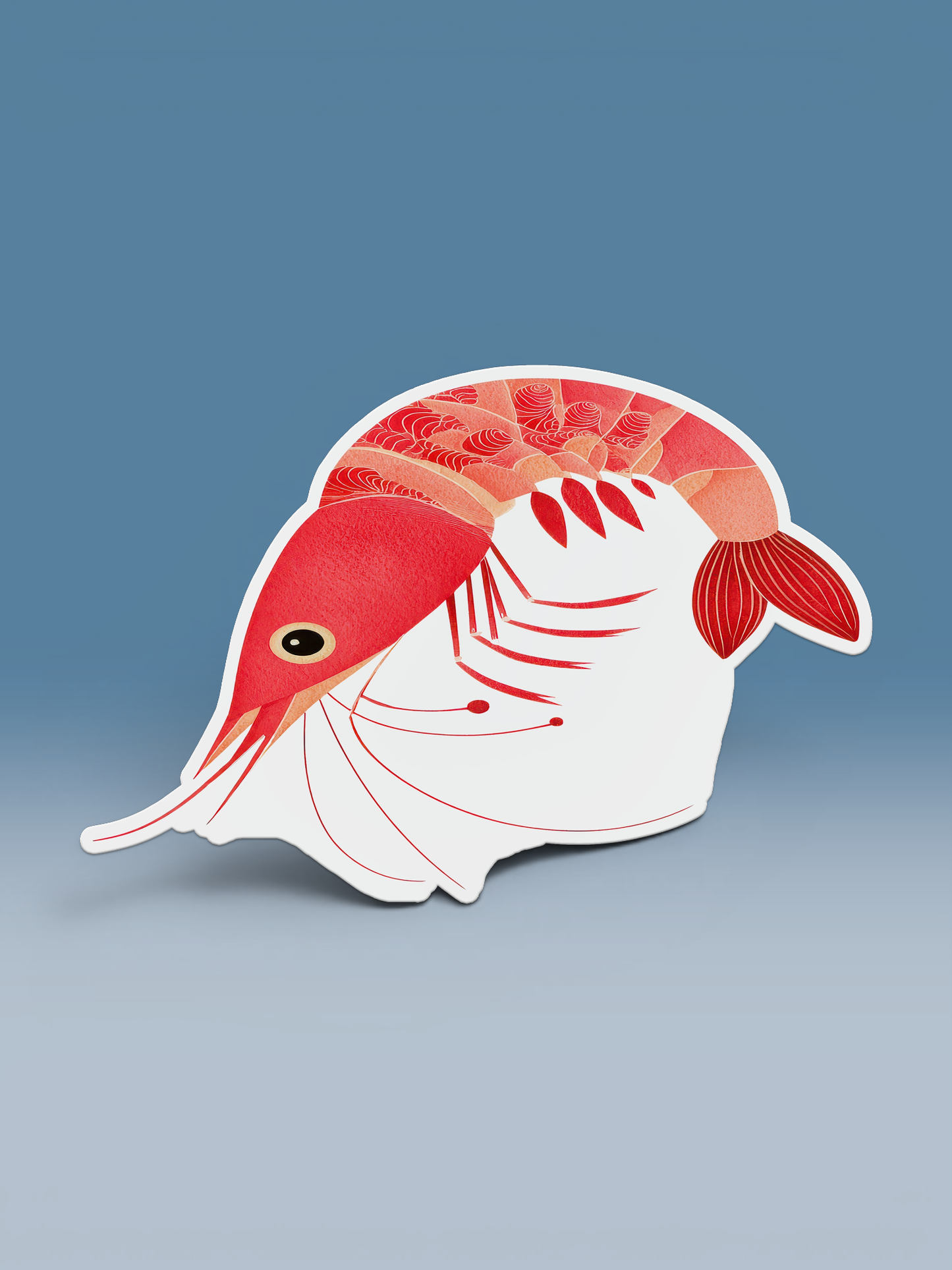 Shrimp Prawn Seaside Coastal Postcards Stationery Notecard