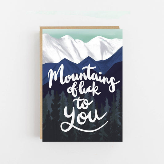 Lomond Paper Co - Mountains of Luck To You Card