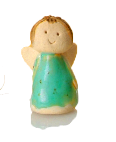 Good Luck Mini Angel Figurines Ceramic Tiny Guardian Angels