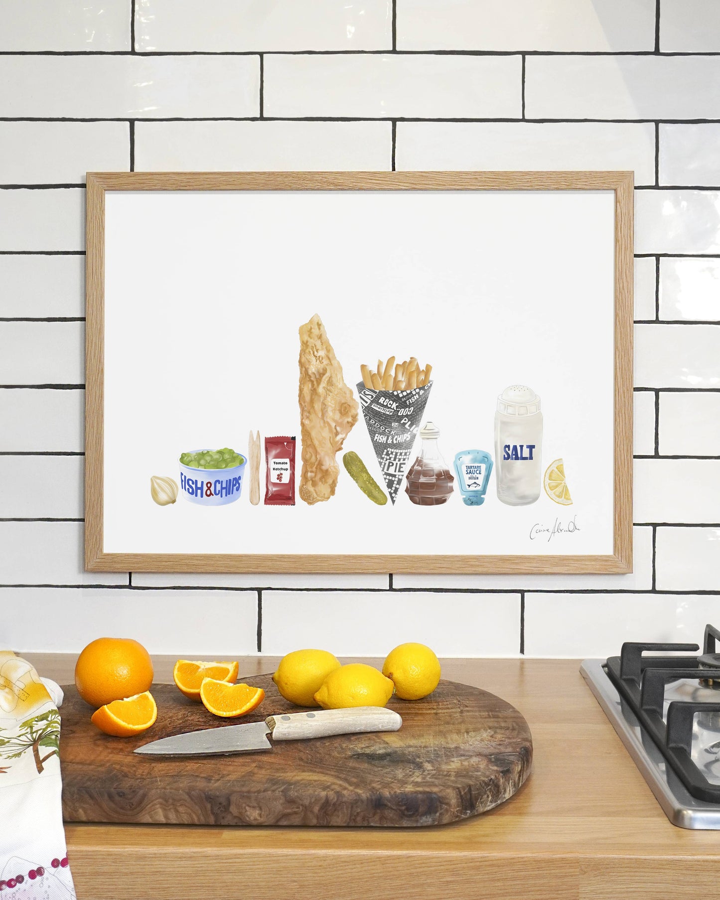 Fish & Chip - Framed Print - Classic British/English Food