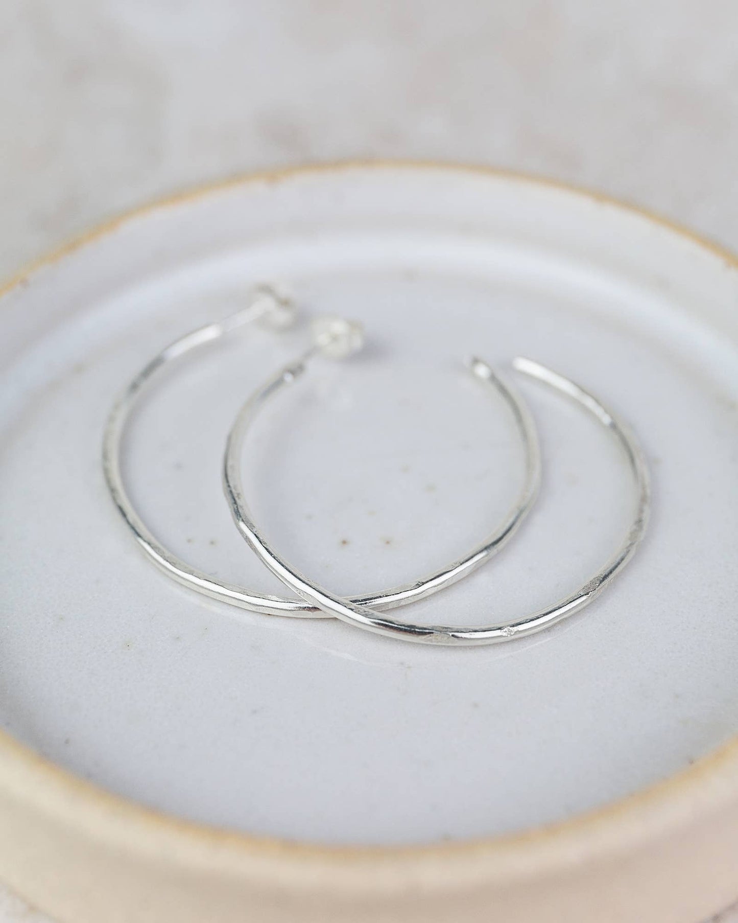 Lucy Kemp Jewellery - Sterling Silver Medium Everyday Hoops