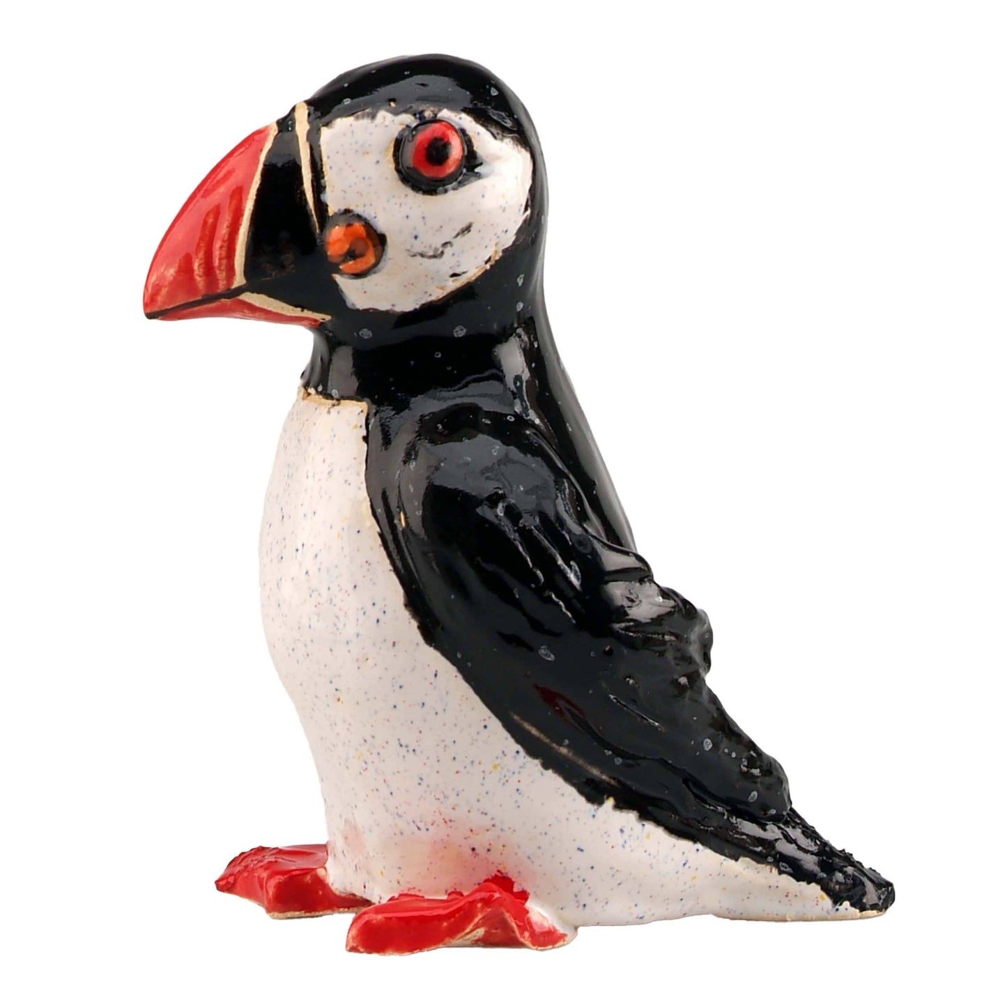 Puffin Standing Handmade Ceramic Figurine  Ornament