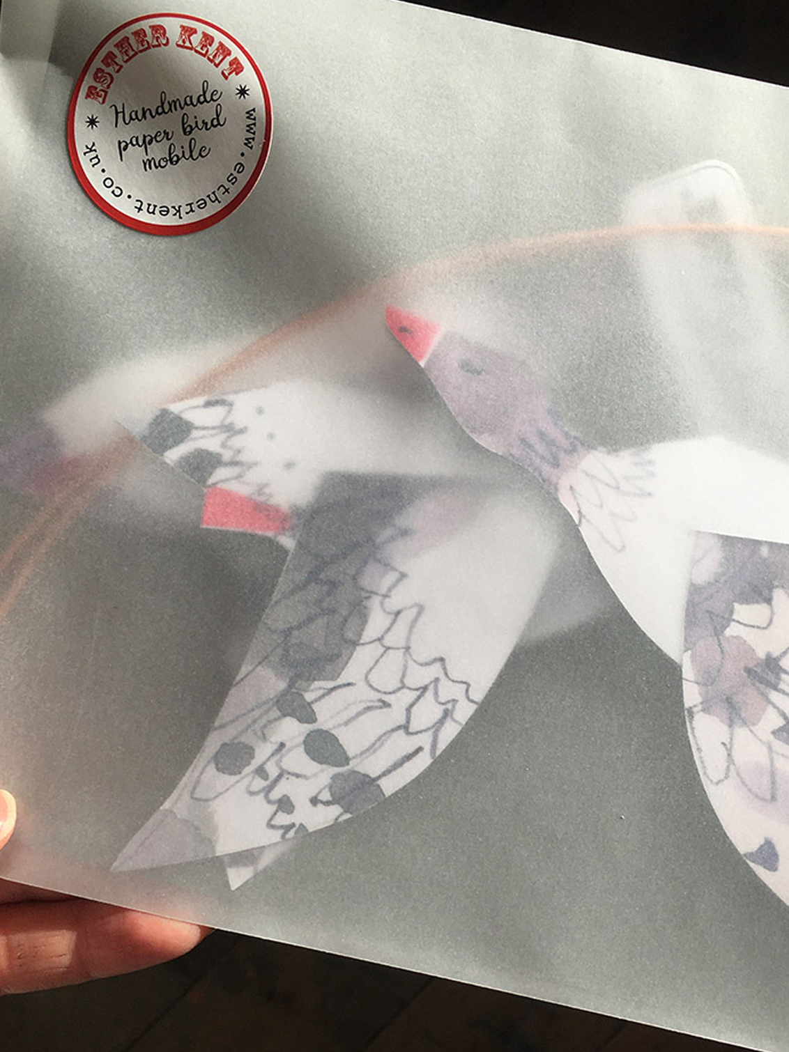 Esther Kent Design - Three Geese Handmade Paper Mobile