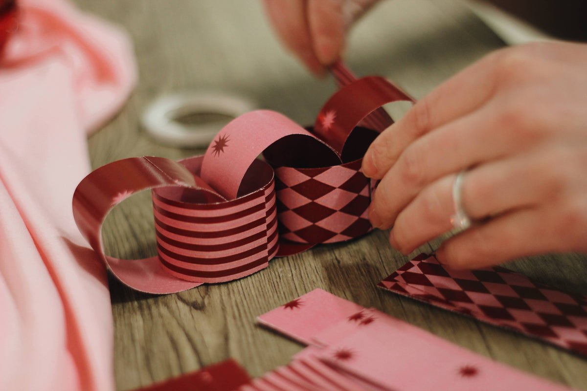 Berry & Blush | Paper Chain Kit Valentines Party Decor