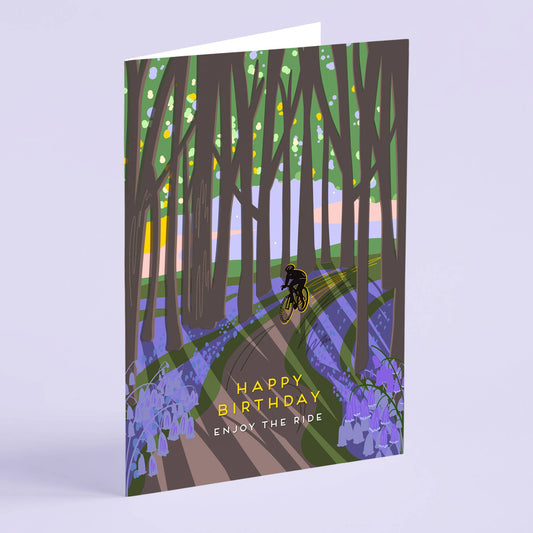 Onneke - Enjoy the ride Happy birthday greeting card - cycling card