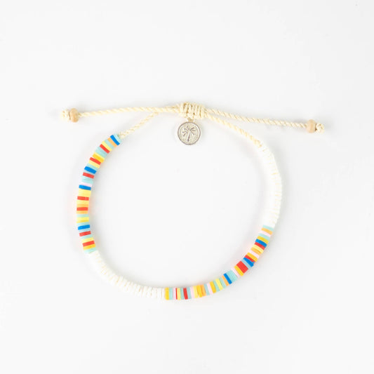 Pineapple Island - Manu Bay Surfer Bracelet, Beach Jewelry: Rainbow