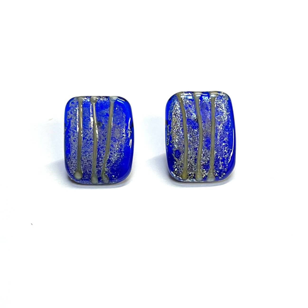 Helen Chalmers - Chiba Handmade Glass Panel Stud Earrings