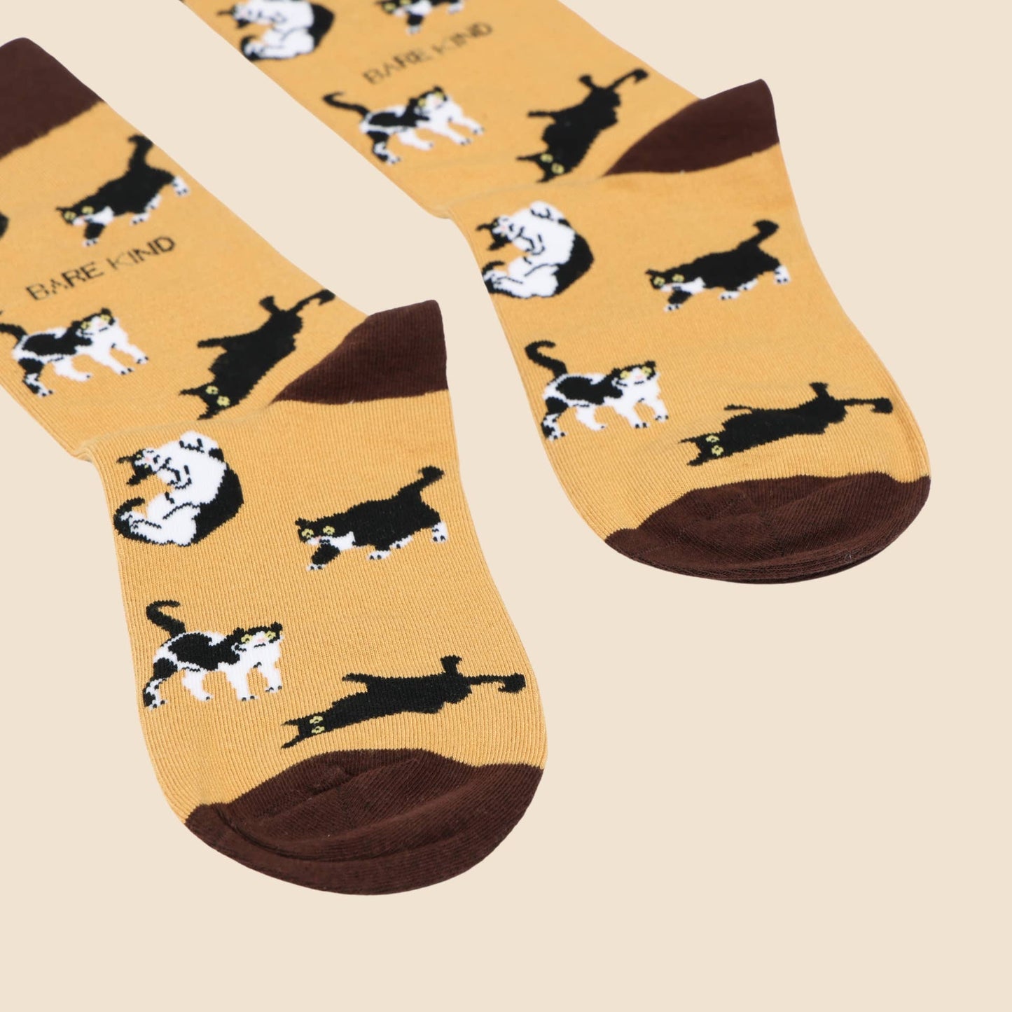 Bare Kind - Brown Cats Socks
