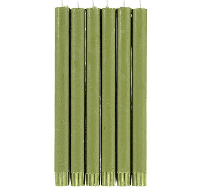 British Colour Standard - Olive Green Eco Dinner Candles