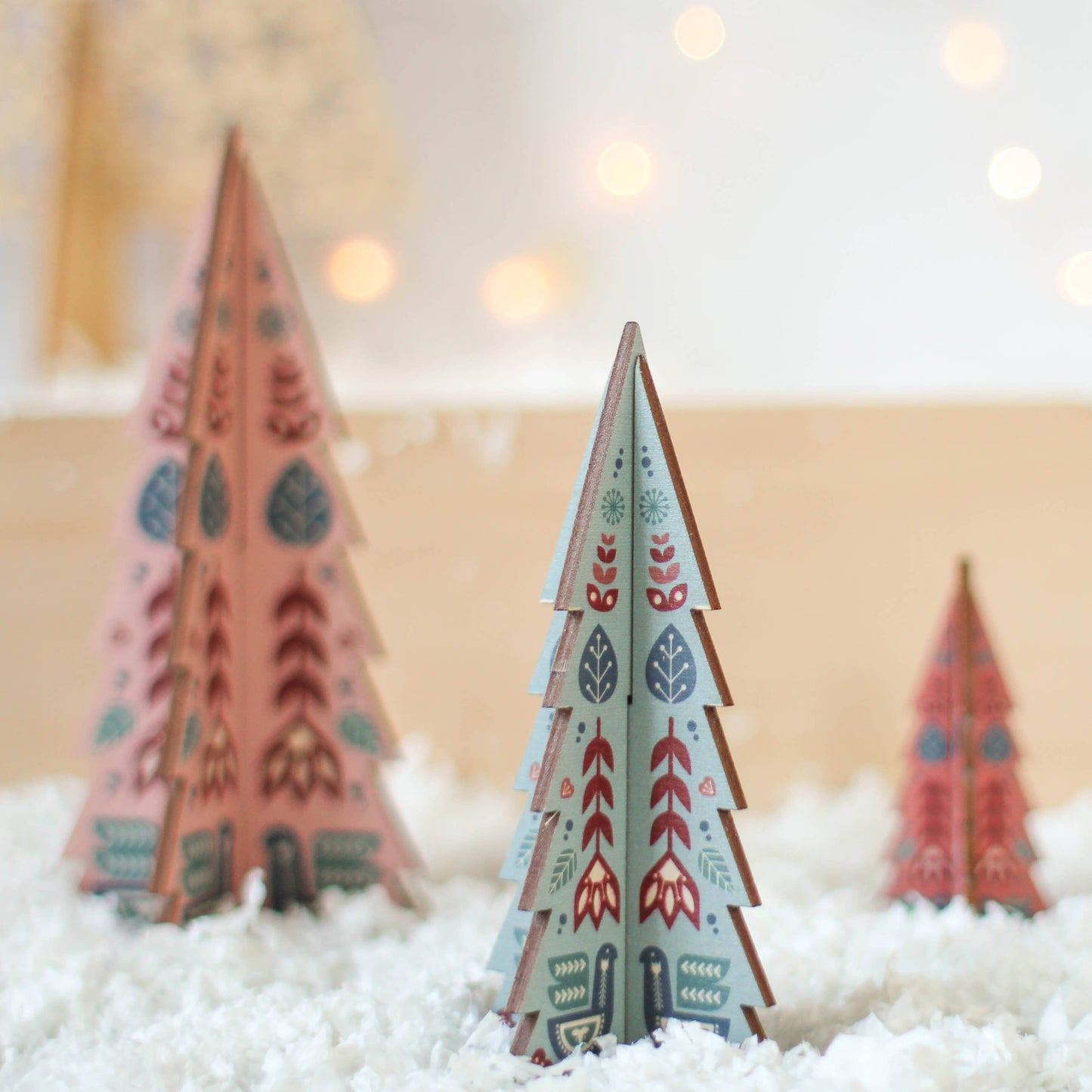 Rocket and Fox - Christmas Tree Set, Folk Design