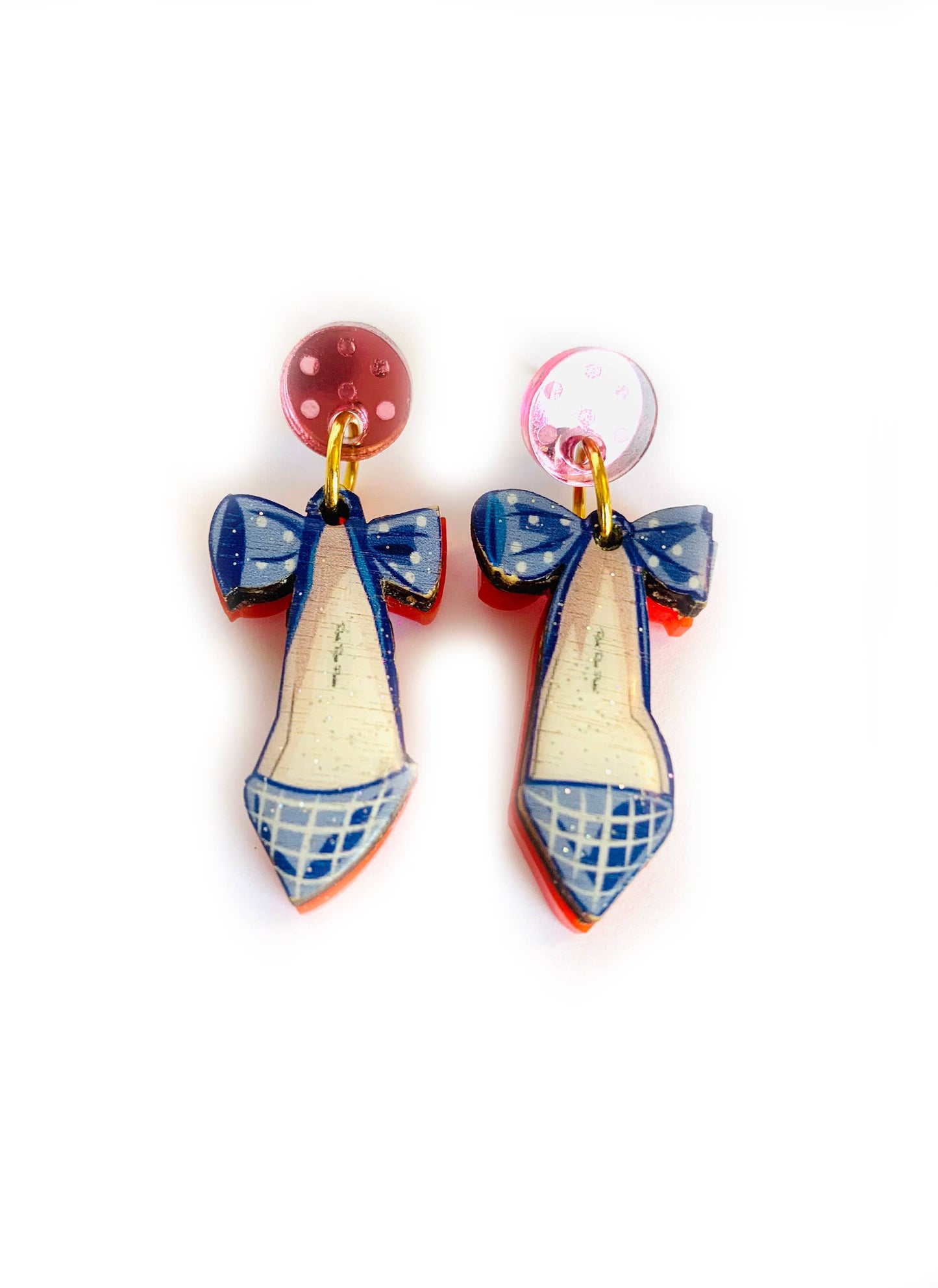Rosie Rose Parker - Retro art shoe earrings