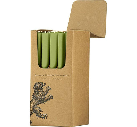 British Colour Standard - Olive Green Eco Dinner Candles