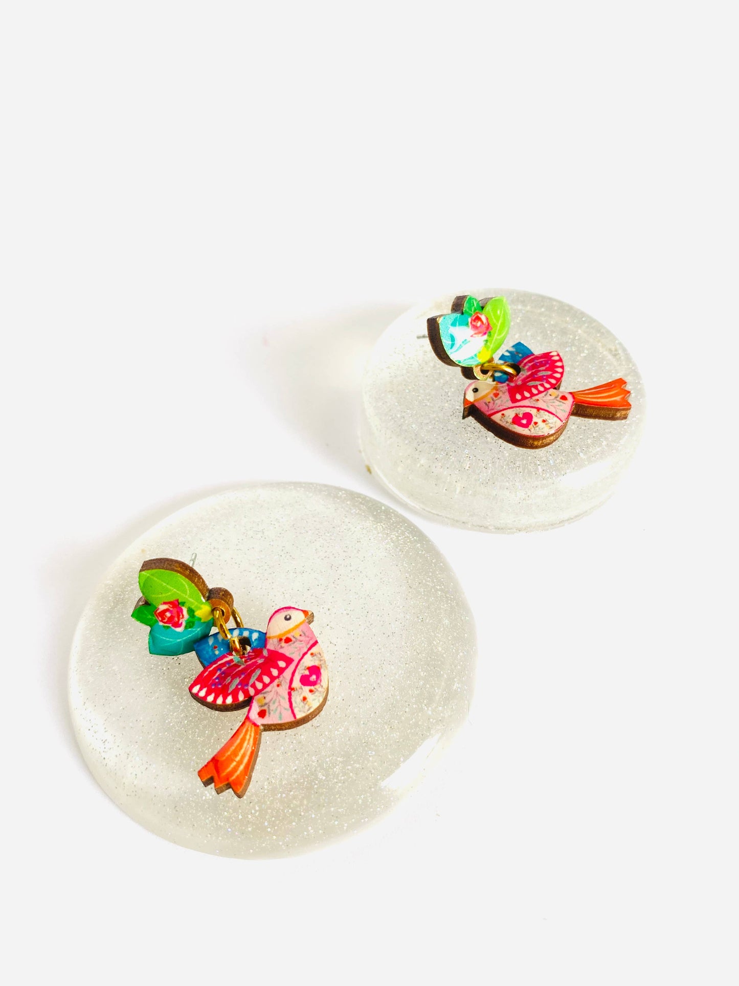 Rosie Rose Parker - Love bird statement earrings