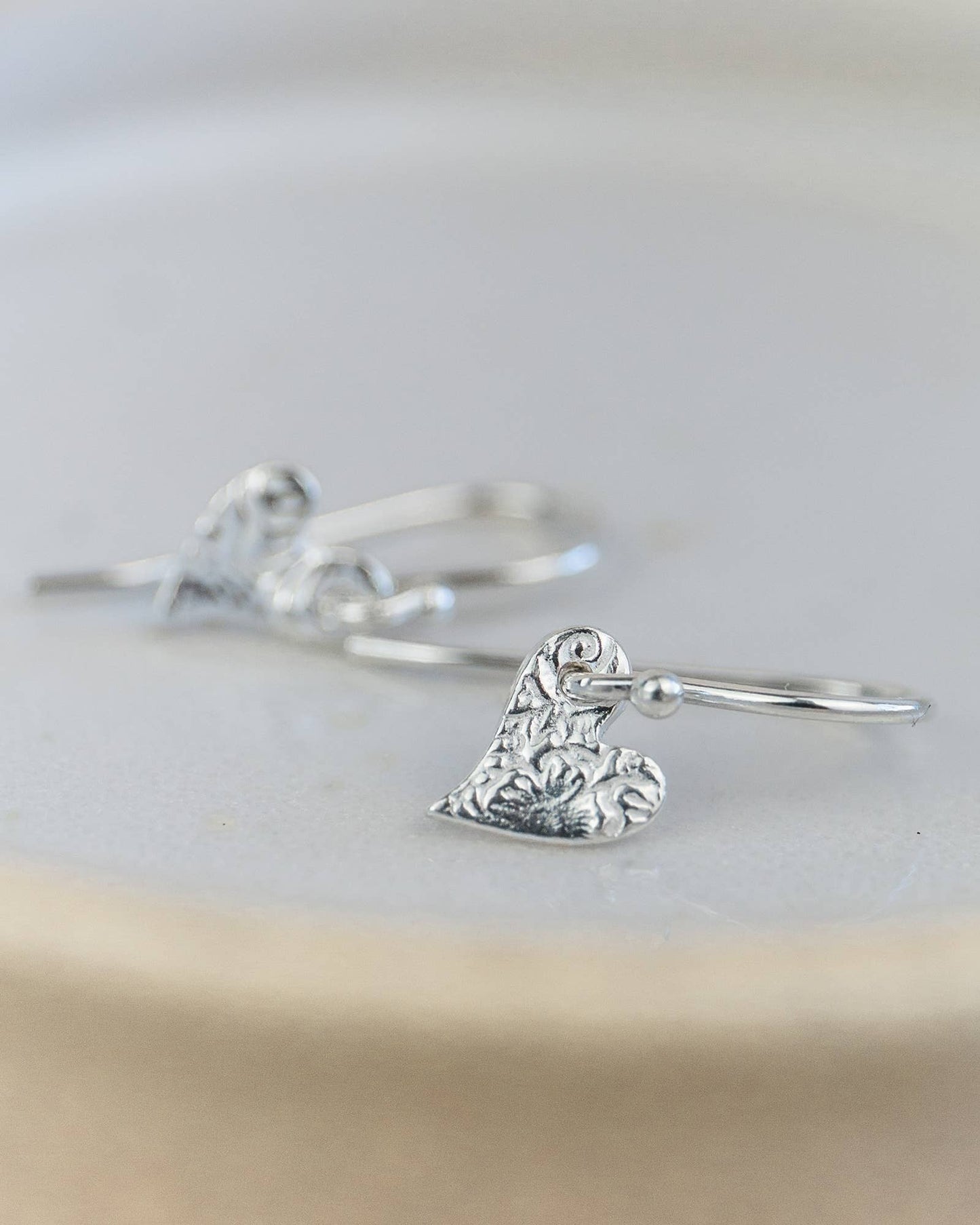Lucy Kemp - Sterling Silver Mini Textured Earrings