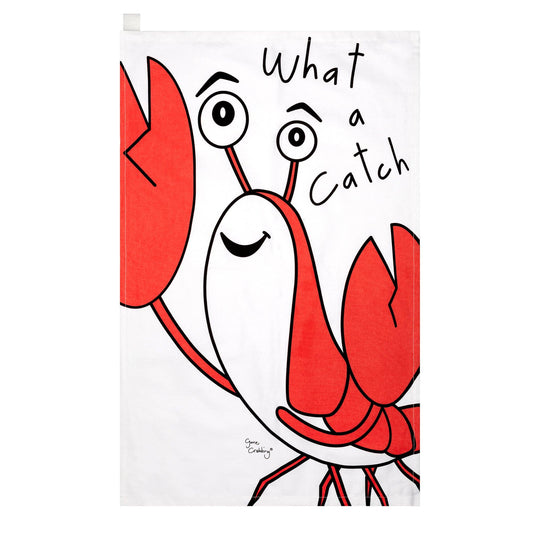 Gone Crabbing - What a Catch Tea Towel