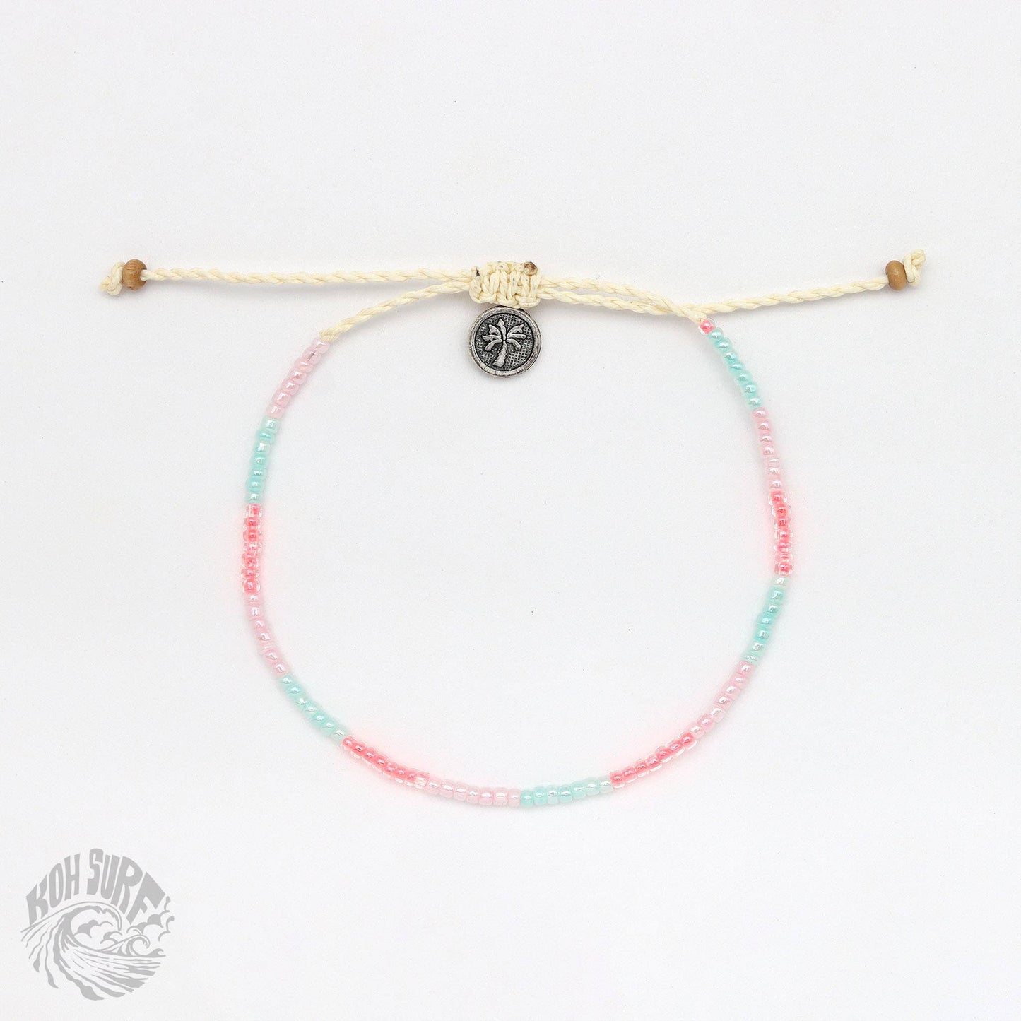 Pineapple Island -  Alila Dainty Beaded Bracelet, Surf Jewelry by Koh Surf: White & Gold