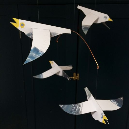 Esther Kent Design - Seagulls Handmade Paper Mobile