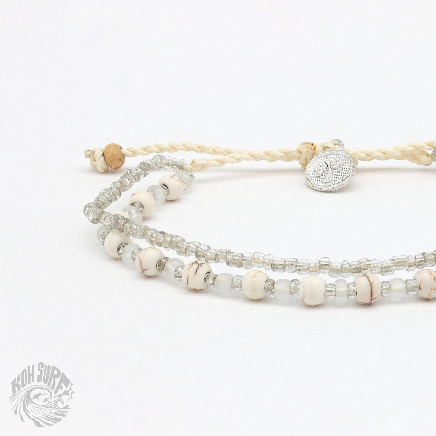 Pineapple Island -  Kanawa Beach Beaded Bracelet, Surf Bracelet by Koh Surf : Spring Tones