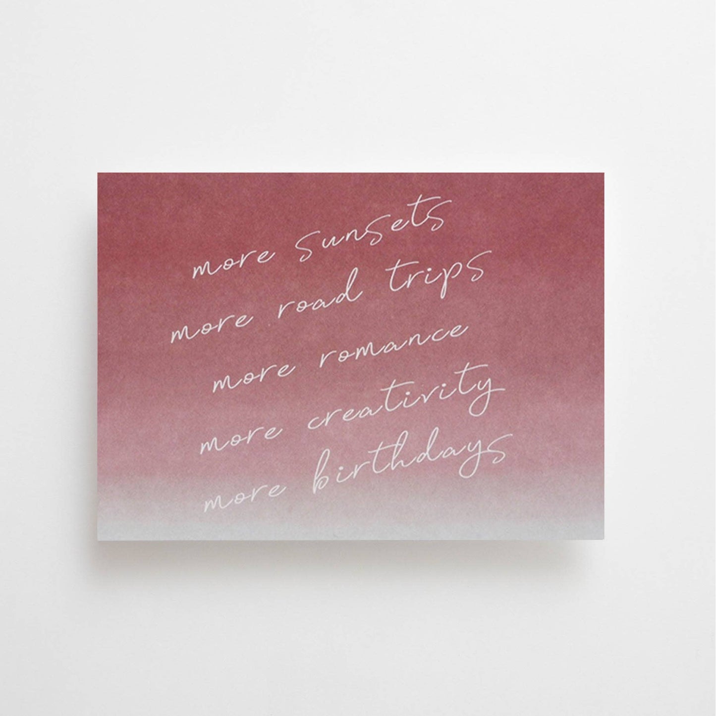 Anna Cosma - MORE SUNSETS... MORE BIRTHDAYS POSTCARD