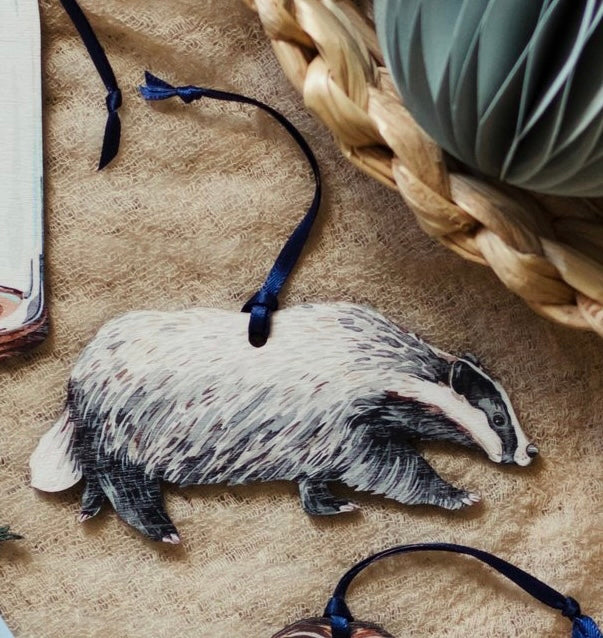 Badger Wooden Decoration