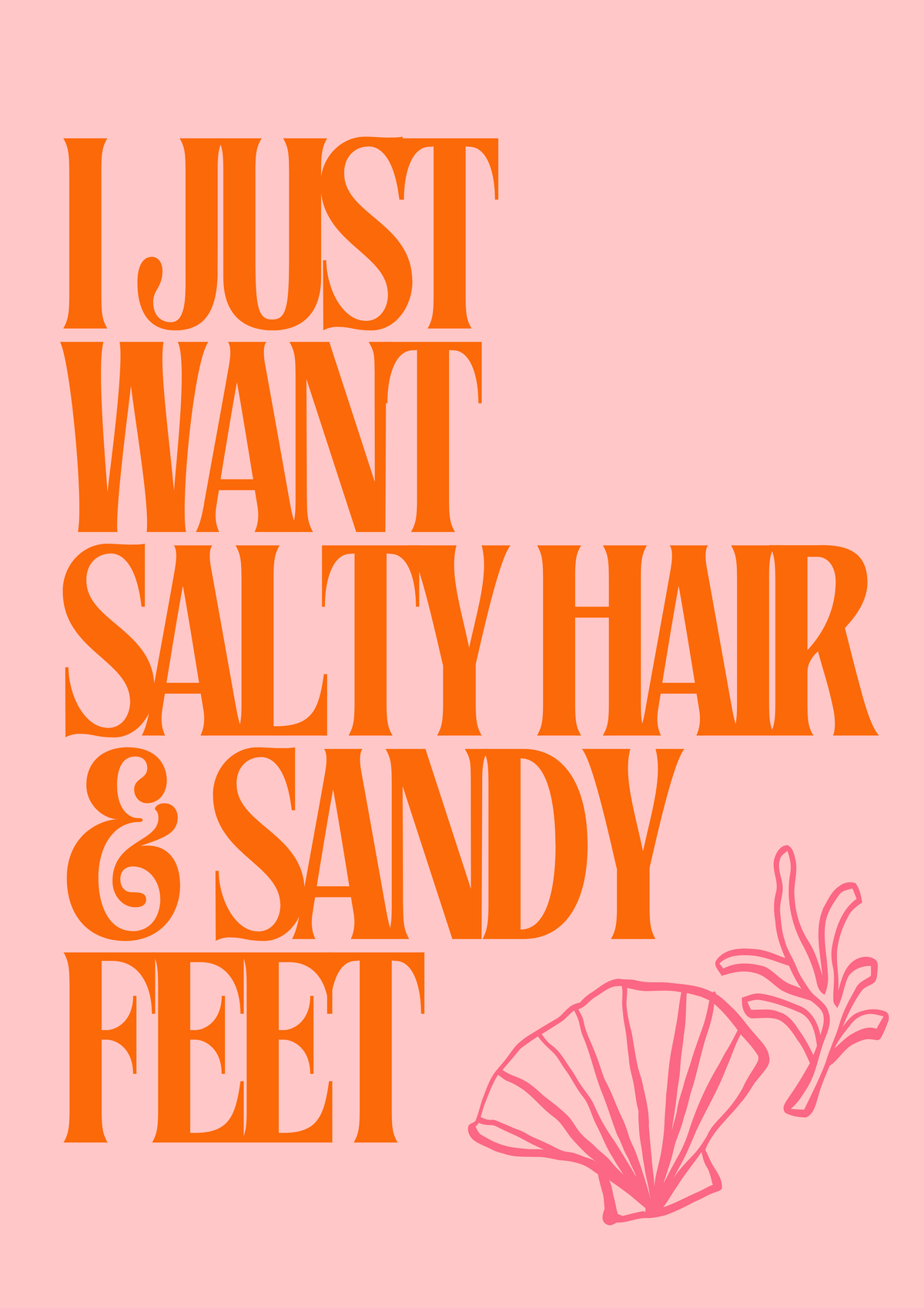 ON THE BEACH | Seaside Art, Modern Print, Trendy Poster