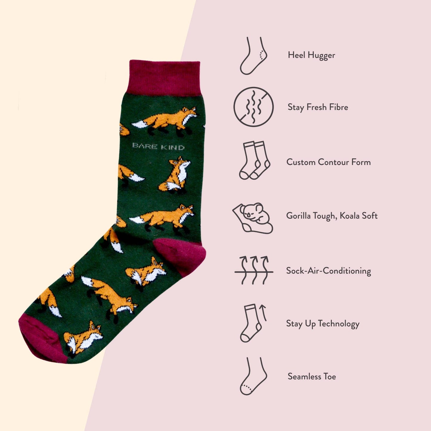 Bare Kind - Fox Socks