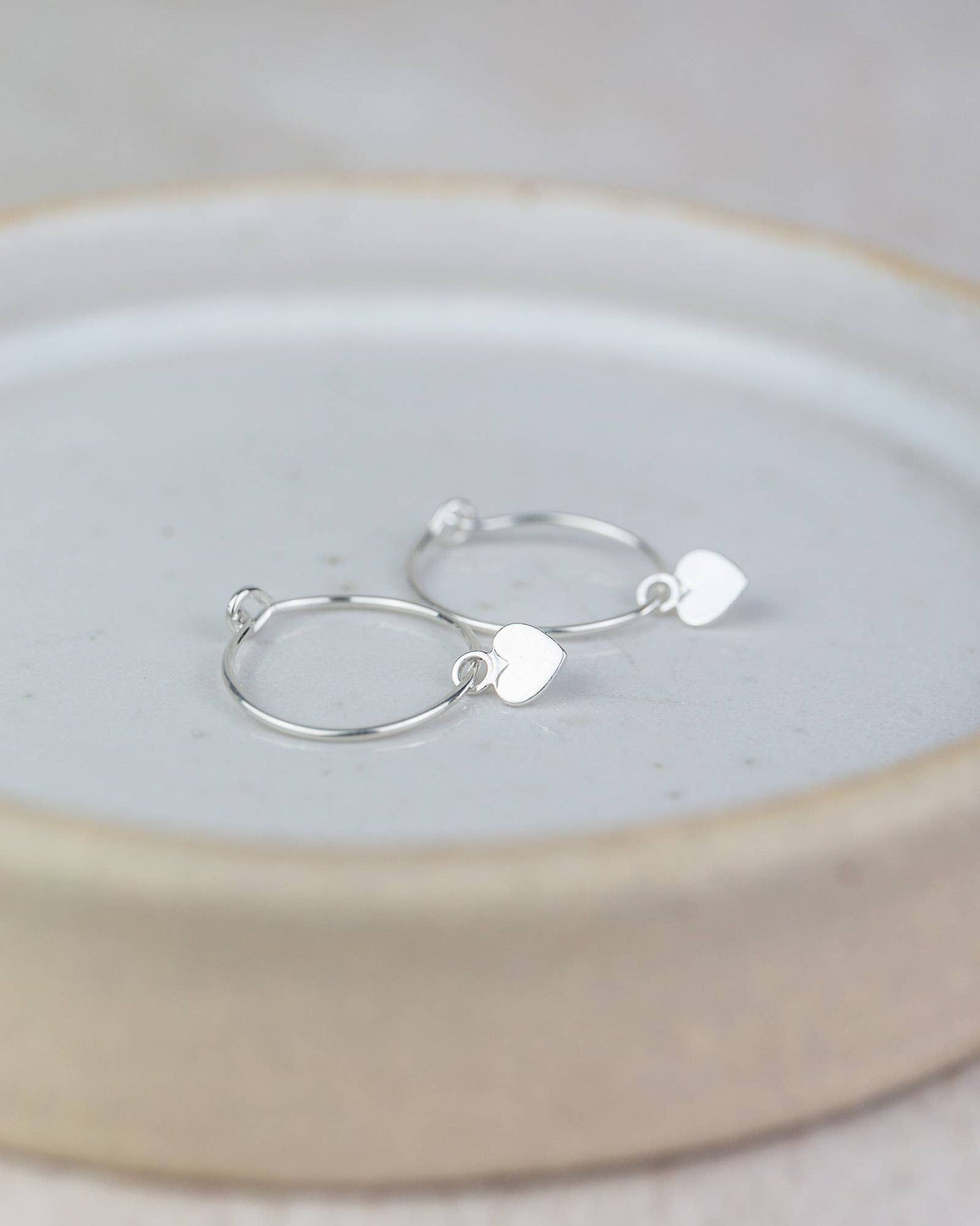 Lucy Kemp - Sterling Silver Charm Hoops
