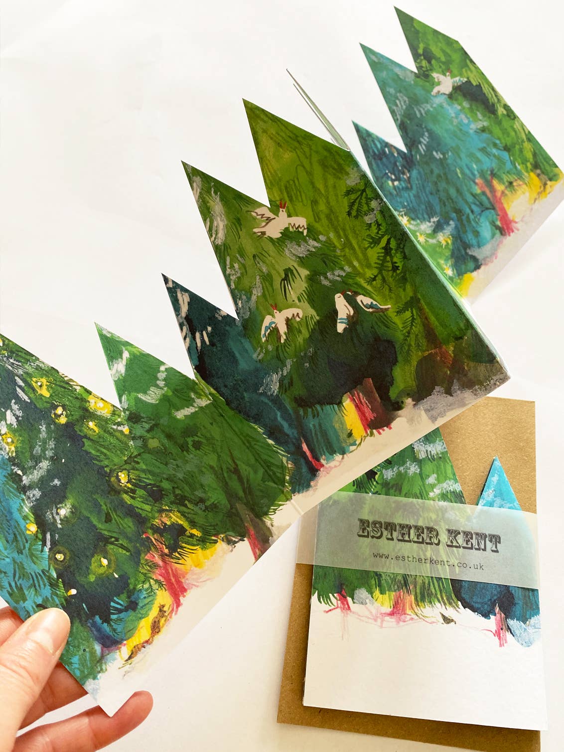 Esther Kent Design - Enchanted Forest Hand-finished Concertina Card