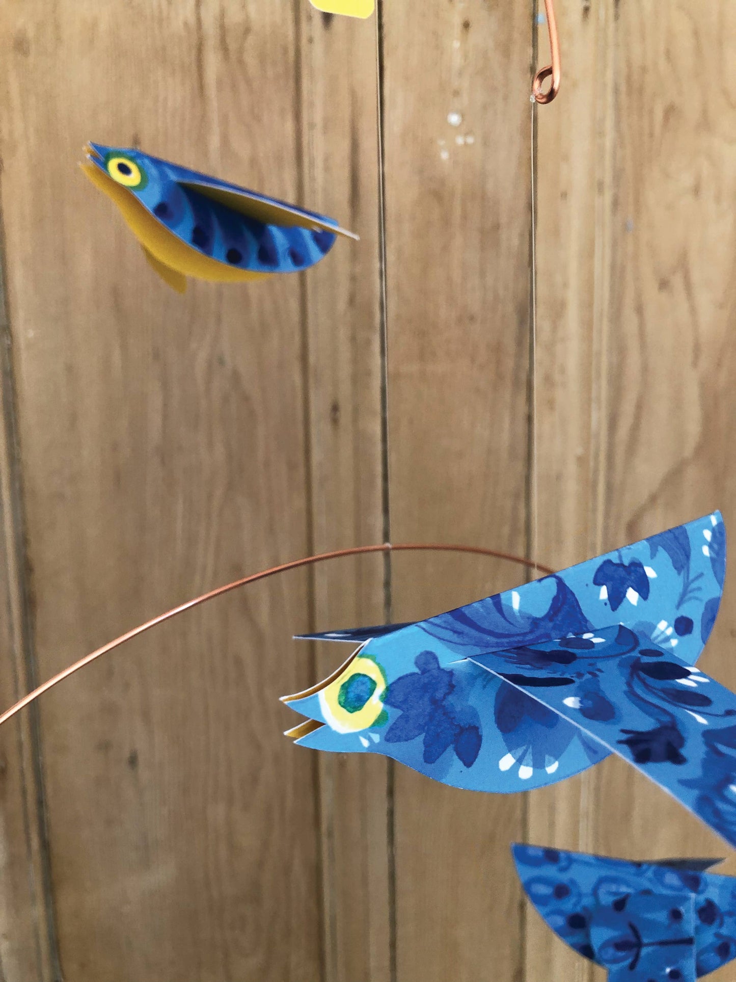 Esther Kent Design - Bluebirds Handmade Paper Birds Mobile