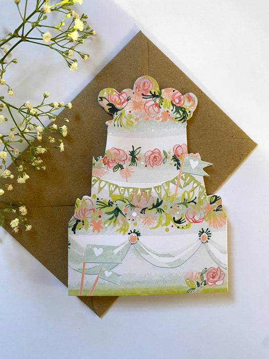 Esther Kent Design - Celebration Cake Mantelpiece Card