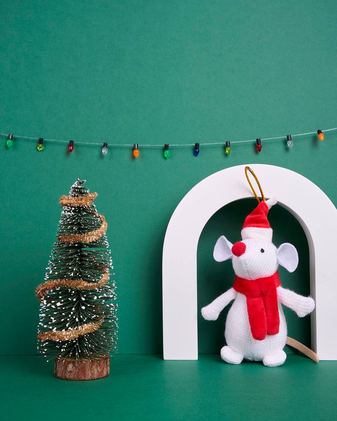 White Mouse Christmas Decoration, Unique Christmas Decor