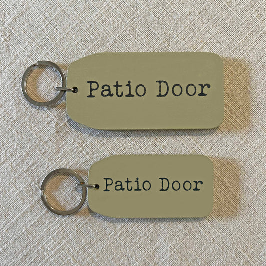 The Wooden Postcard Company - Patio Door - Wooden Key Tag