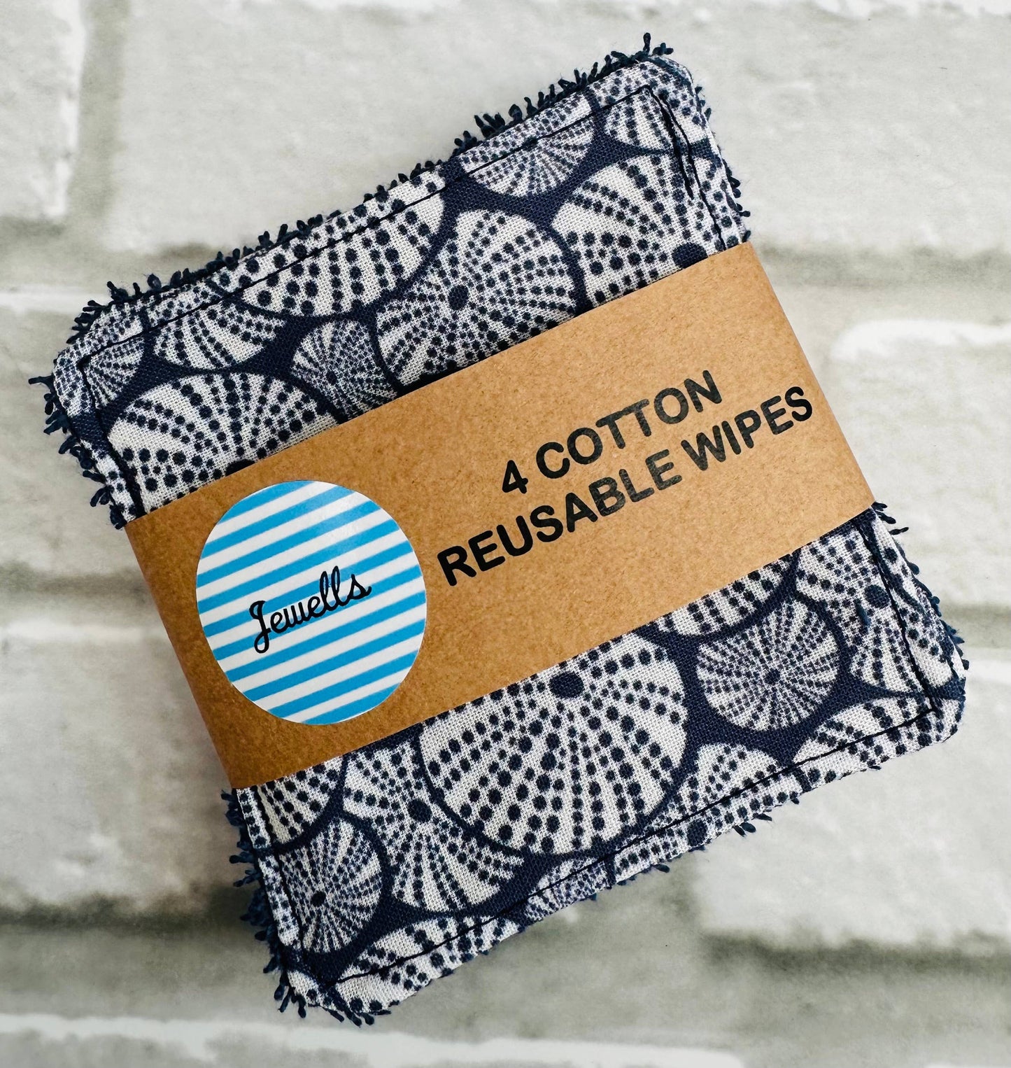Jewells - 4 wash cloths Gold Sea Urchin or Turquoise Waves