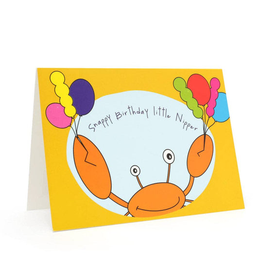Gone Crabbing - Snappy Birthday Little Nipper Greeting Card