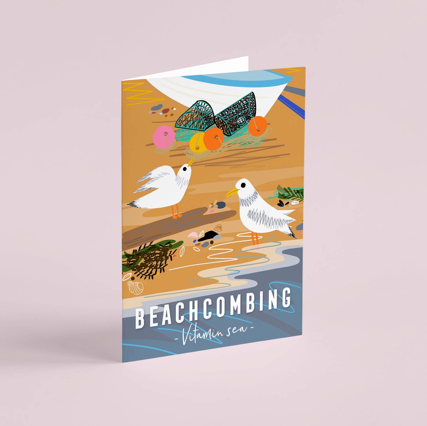 Onneke - Beachcombing Coastal greeting card seaside card Vitamin Sea