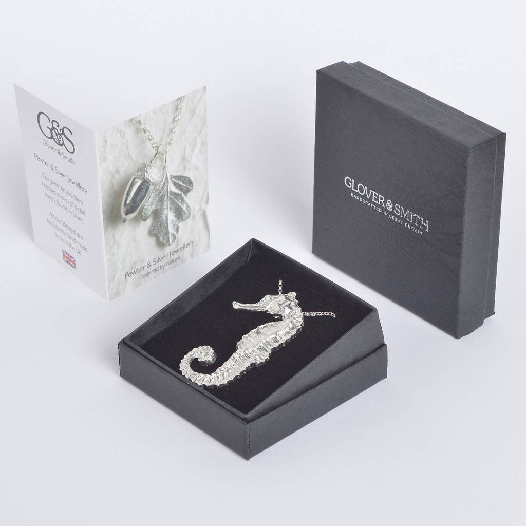 Seahorse Necklace, English Pewter Jewellery