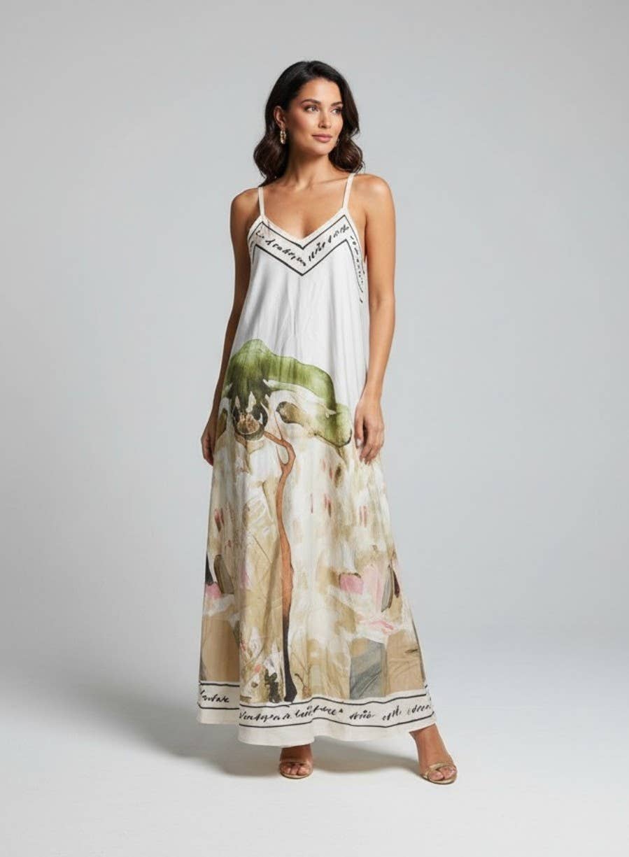 Vienna Bliss Printed Maxi Dress