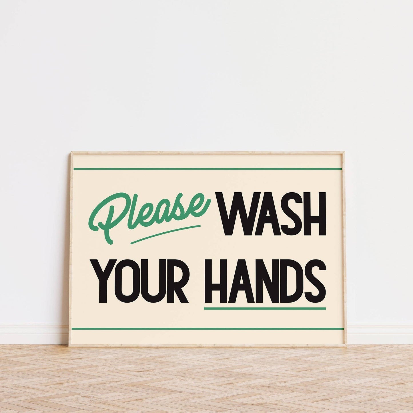 Lune Club - Please Wash Your Hands Retro Print