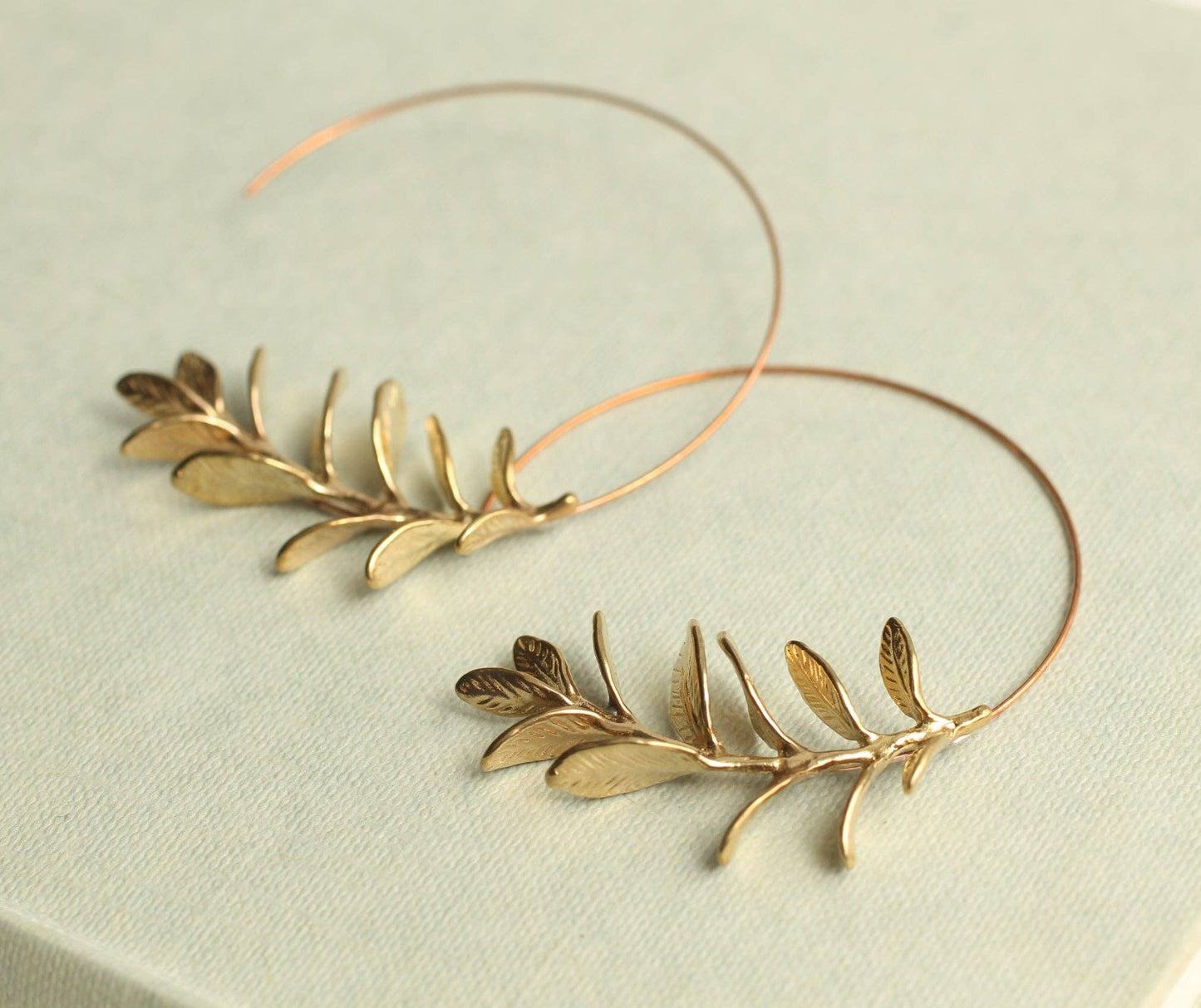 Silk Purse, Sow's Ear - Botanical Leaf Hoop Earrings