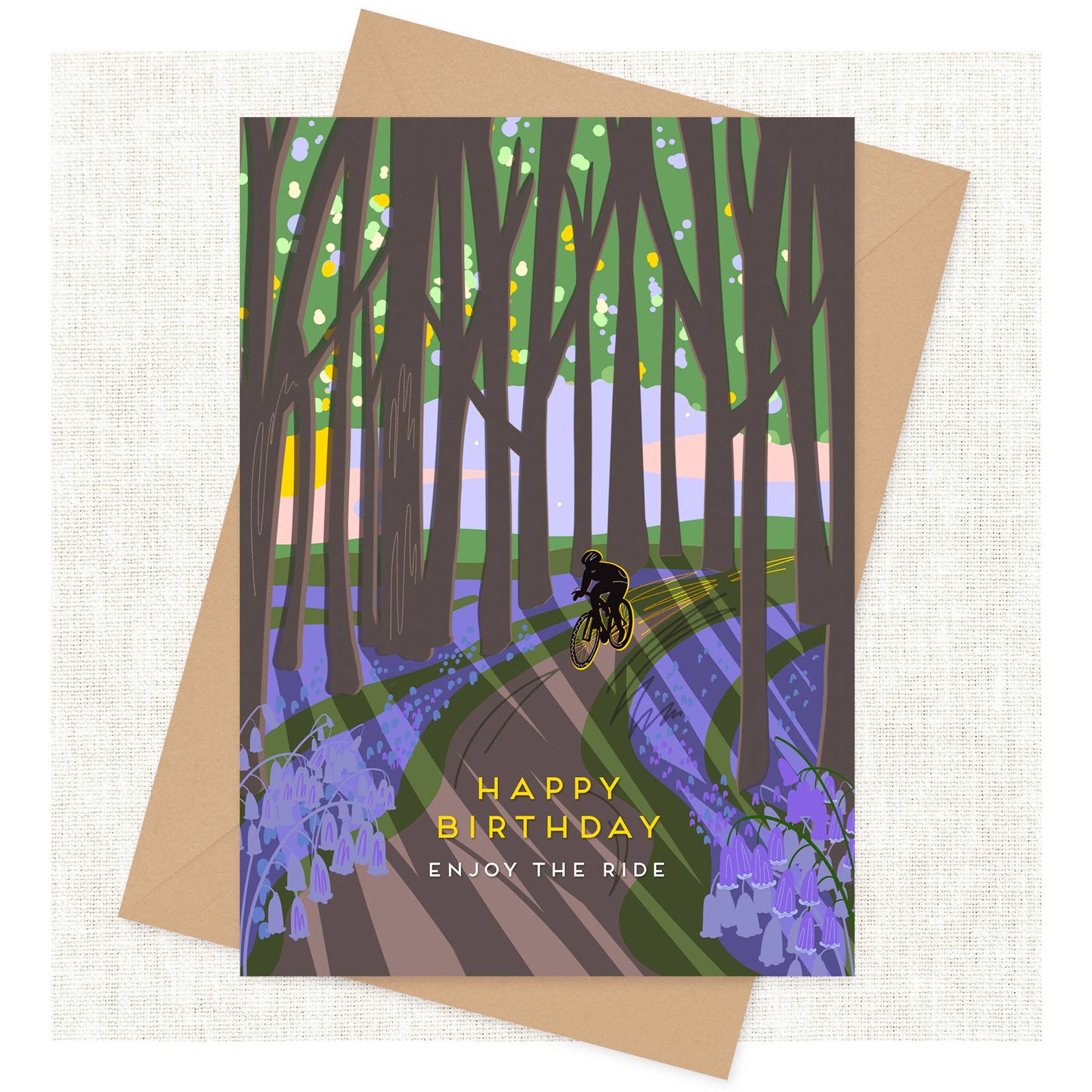 Onneke - Enjoy the ride Happy birthday greeting card - cycling card