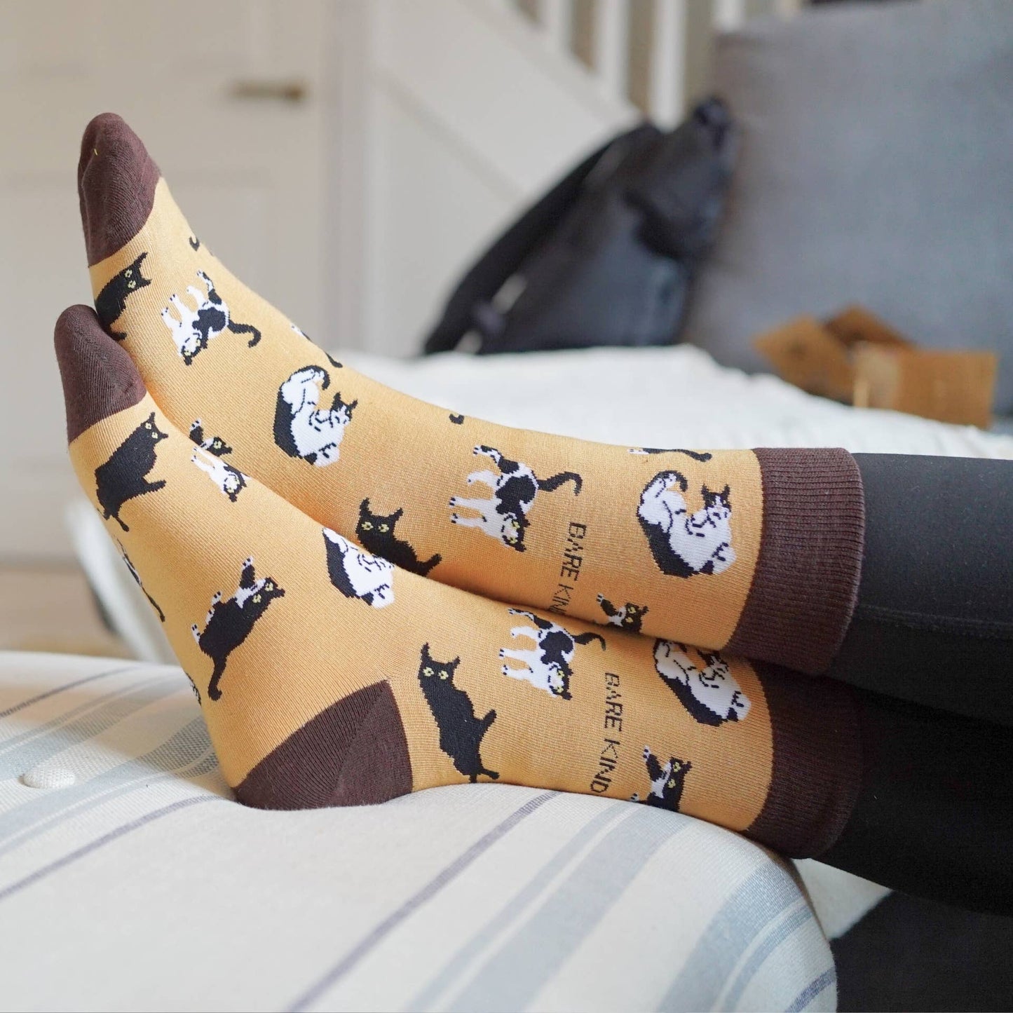 Bare Kind - Brown Cats Socks
