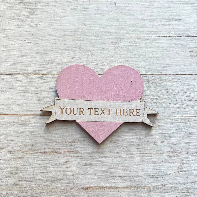 Love Heart Style Personalised Custom Location Magnet