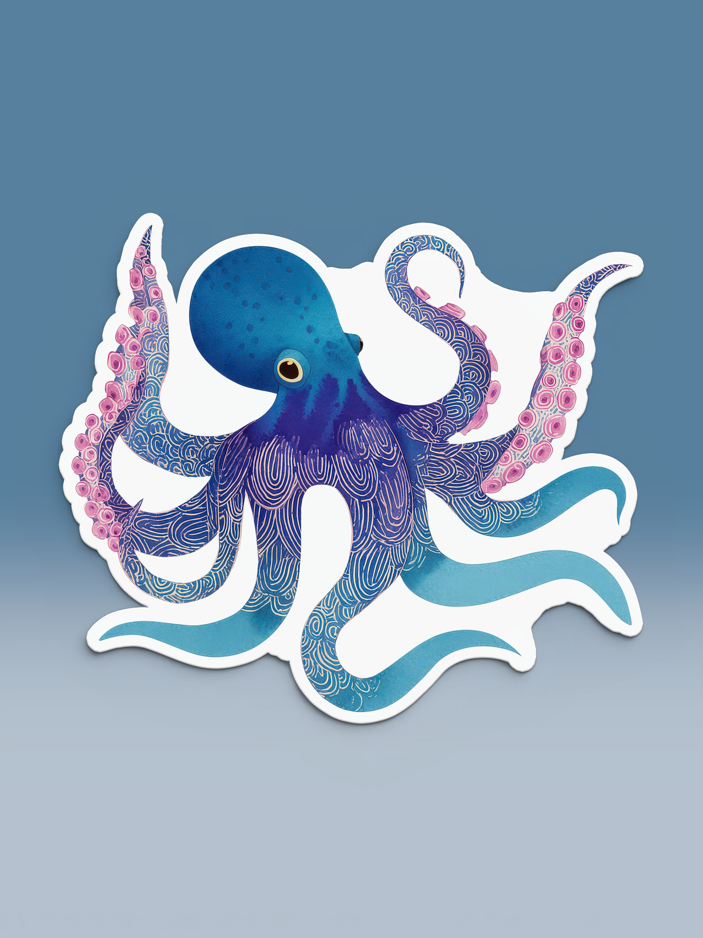 Octopus Seaside Coastal Postcards Stationery Notecard