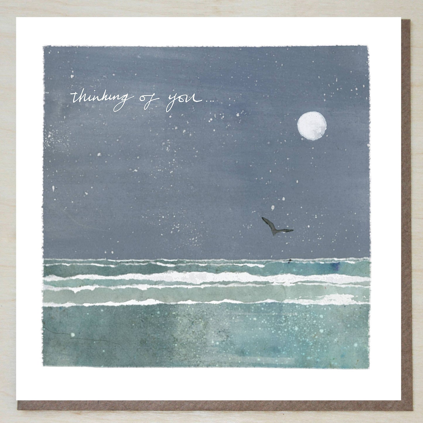Windsock Press - Sympathy/Condolence  Card (moonlit sea)