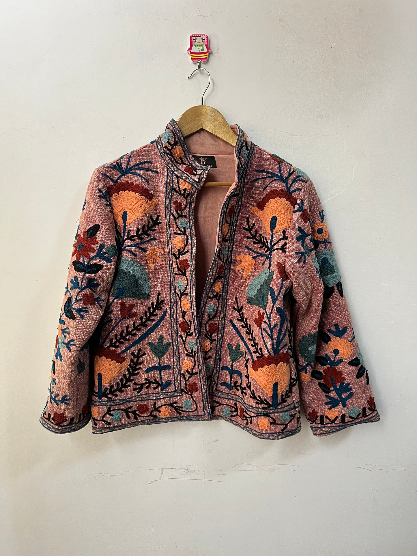 Boho Suzani Jackets, Hand Embroidered Cotton Velvet Quilted