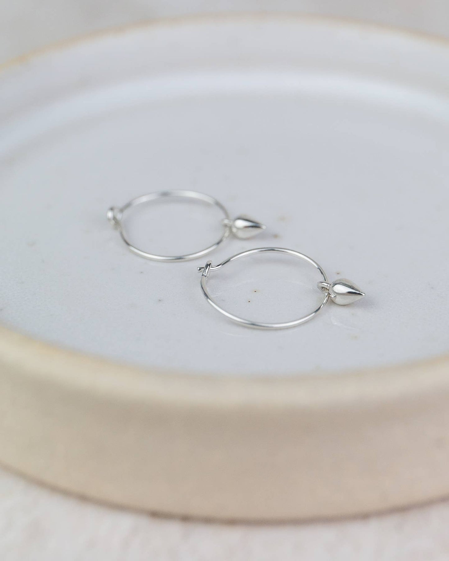 Lucy Kemp - Sterling Silver Charm Hoops
