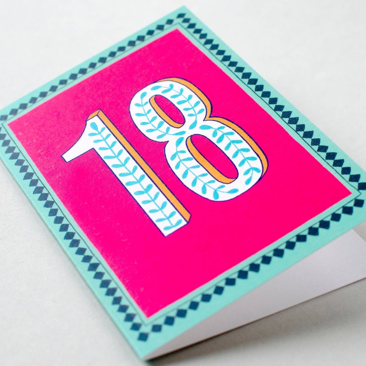 Maggiemagoo Designs Greetings Card - Happy 18th Birthday - Pink