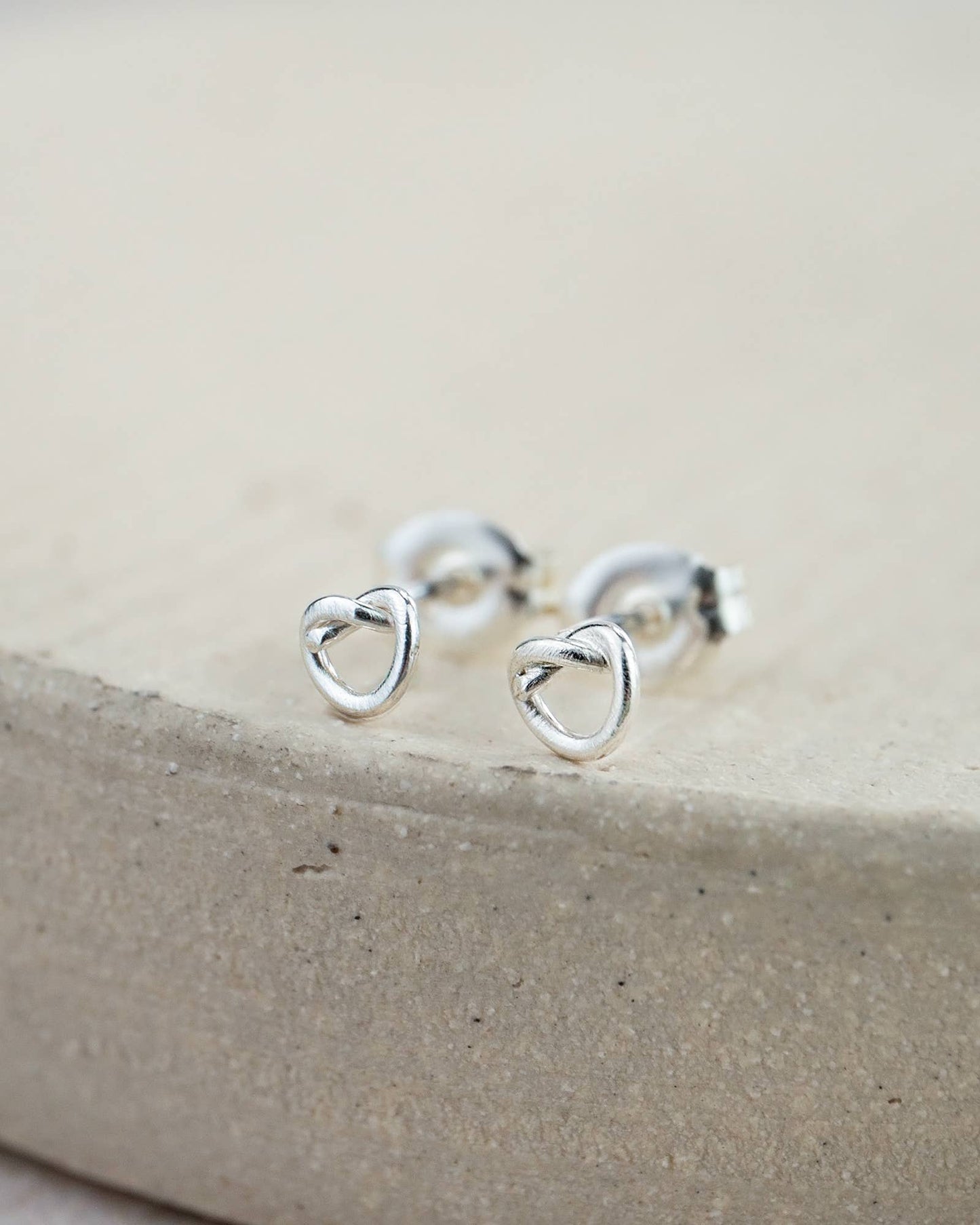 Lucy Kemp Jewellery - Sterling Silver Mini Love Knot Studs